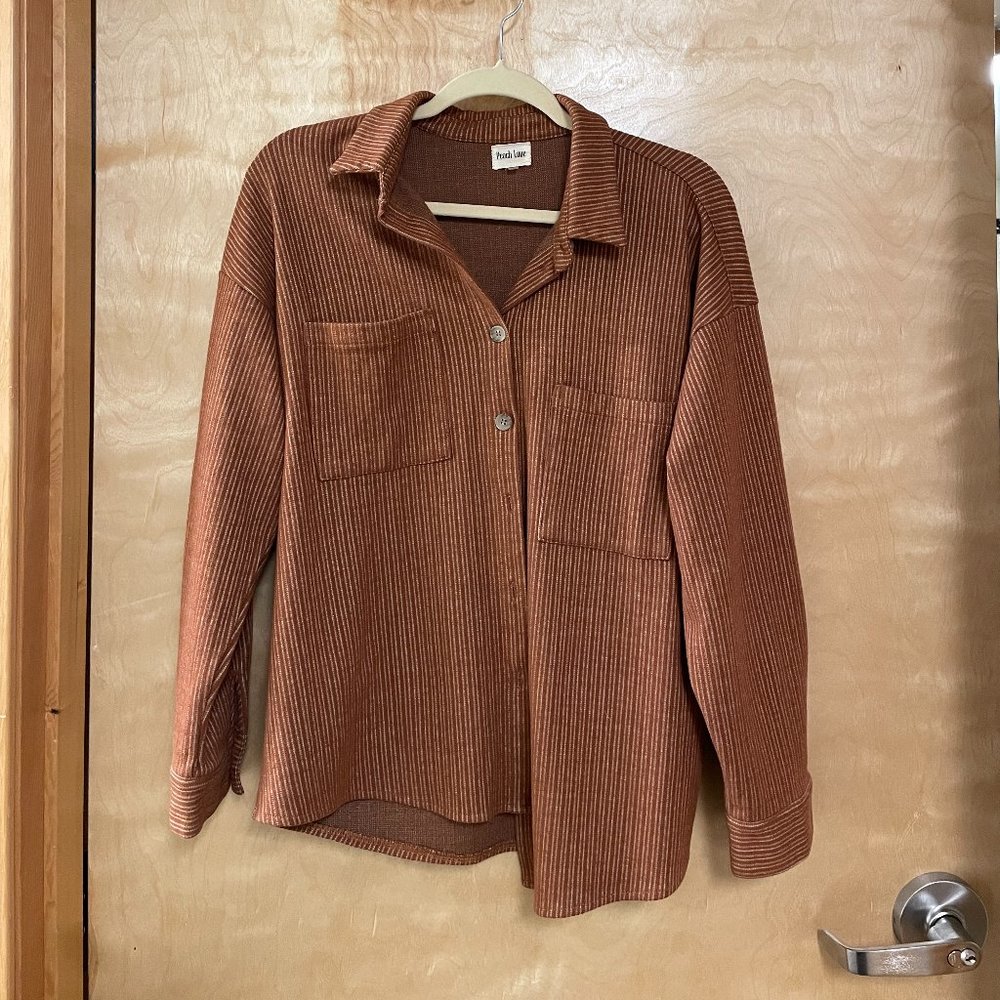 Copper Striped Shacket
